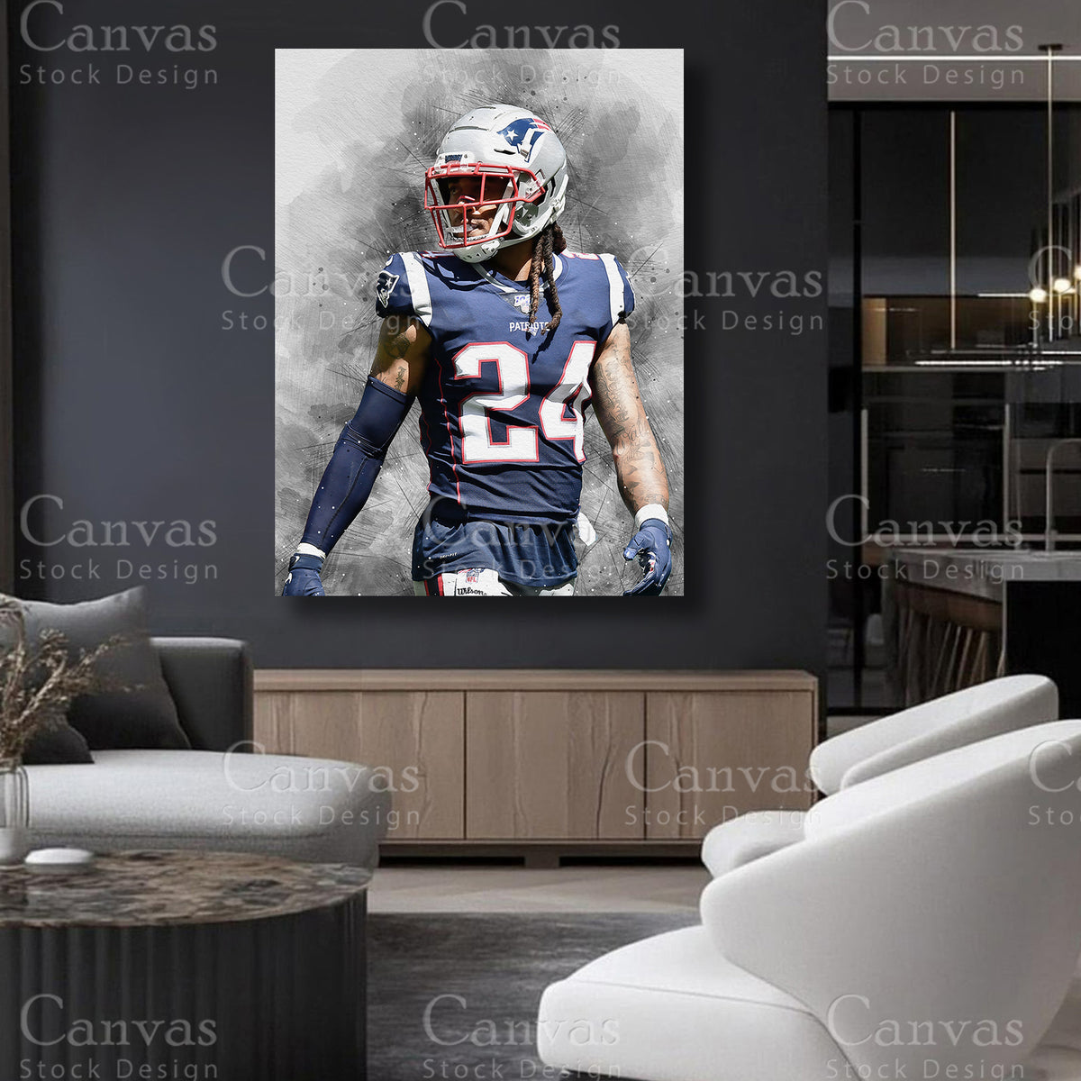 Stephon Gilmore statement NFL canvas artwork