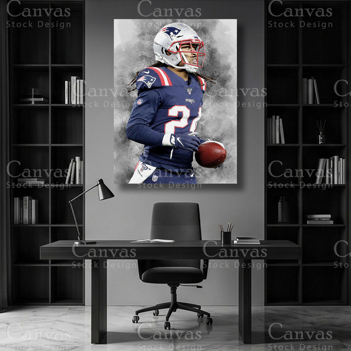 Stephon Gilmore football player wall art