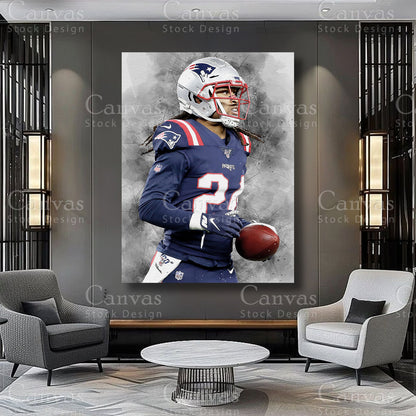 Stephon Gilmore athlete artwork on premium canvas