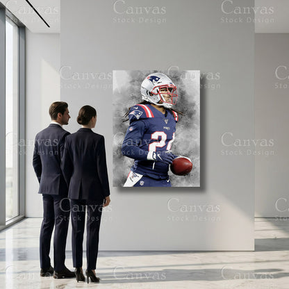 Stephon Gilmore NFL sports canvas wall art