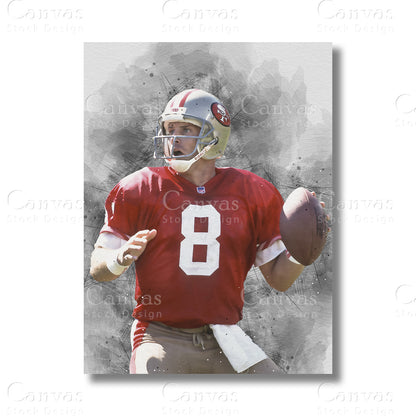 Steve Young Legendary NFL Canvas Wall Art