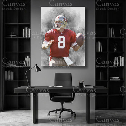 Steve Young NFL quarterback wall art