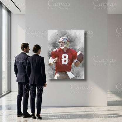 Steve Young professional football sports wall art