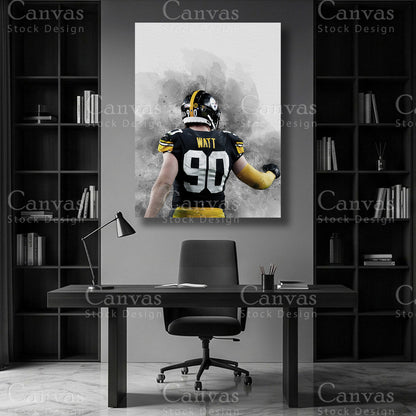 T.J. Watt football player wall art