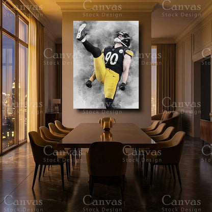 TJ Watt luxury NFL wall decor