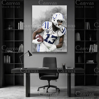 TY Hilton premium football wall art