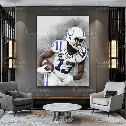 TY Hilton luxury NFL canvas artwork