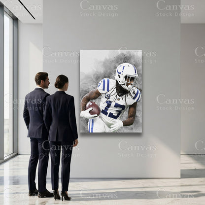 TY Hilton athlete canvas art for refined interiors