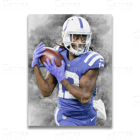 TY Hilton signature NFL canvas wall artwork