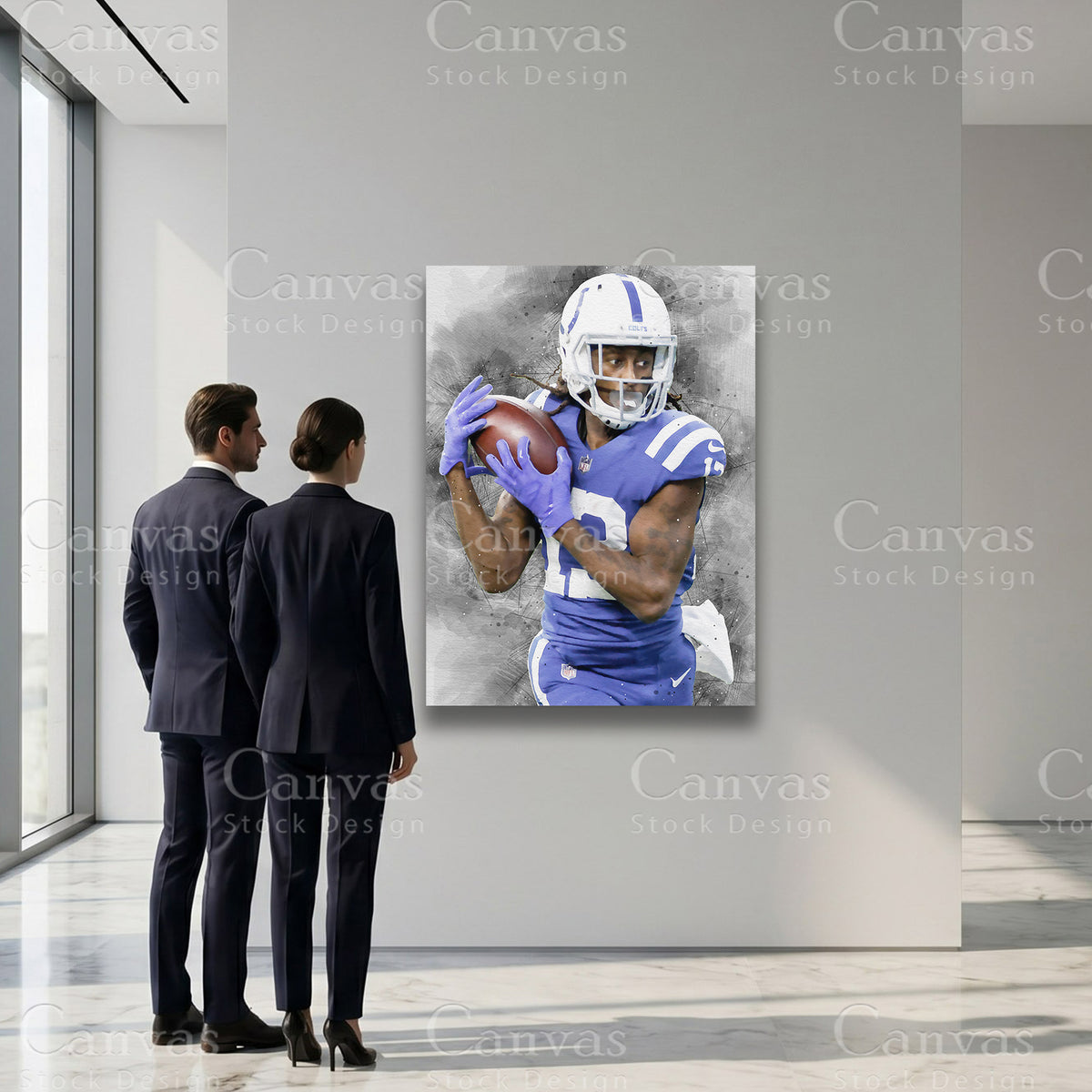 TY Hilton athlete wall art for sophisticated interiors