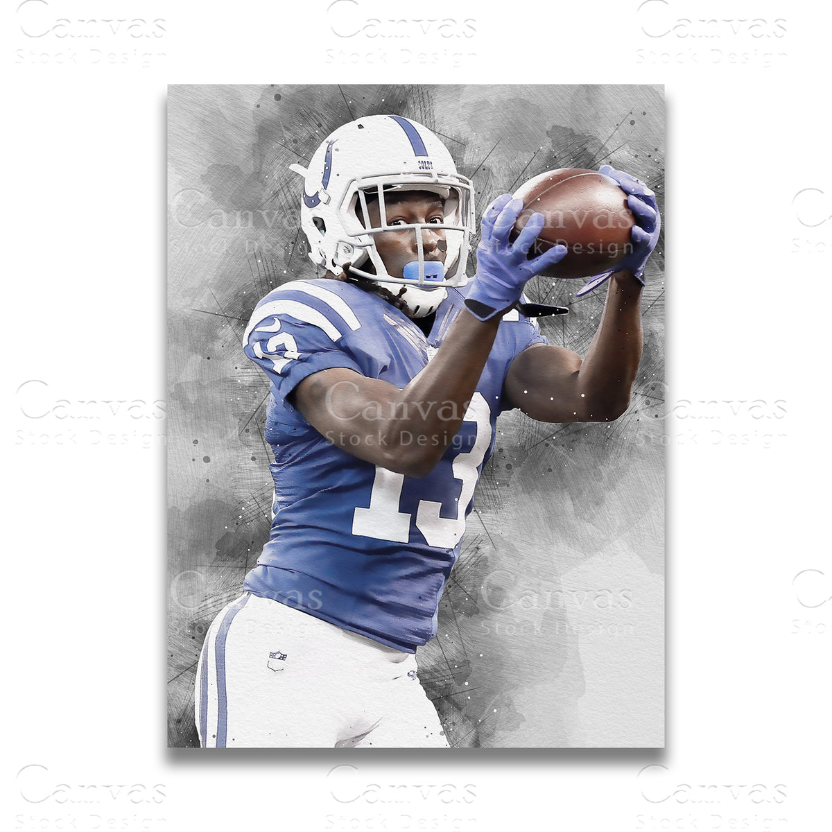 TY Hilton NFL football canvas artwork