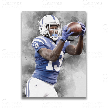 TY Hilton NFL football canvas artwork