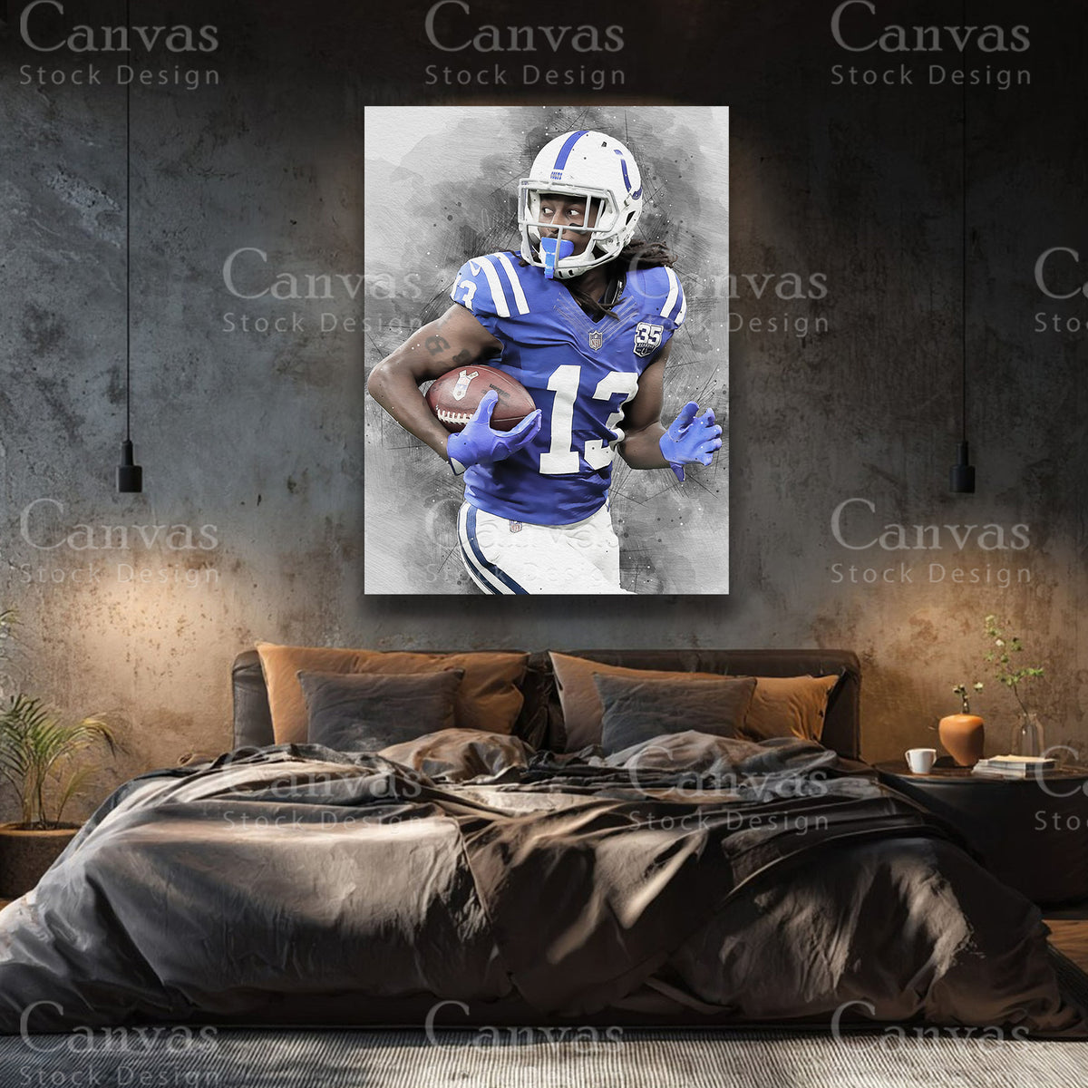 TY Hilton NFL football wall artwork for modern interiors