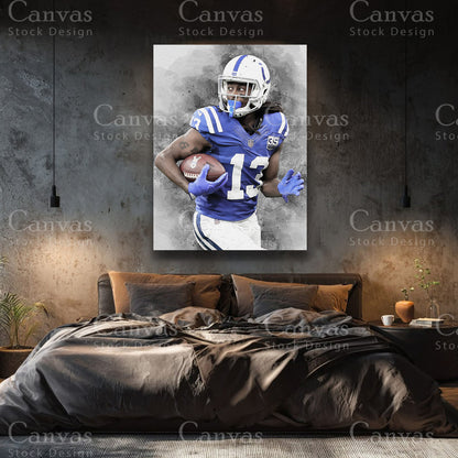 TY Hilton NFL football wall artwork for modern interiors