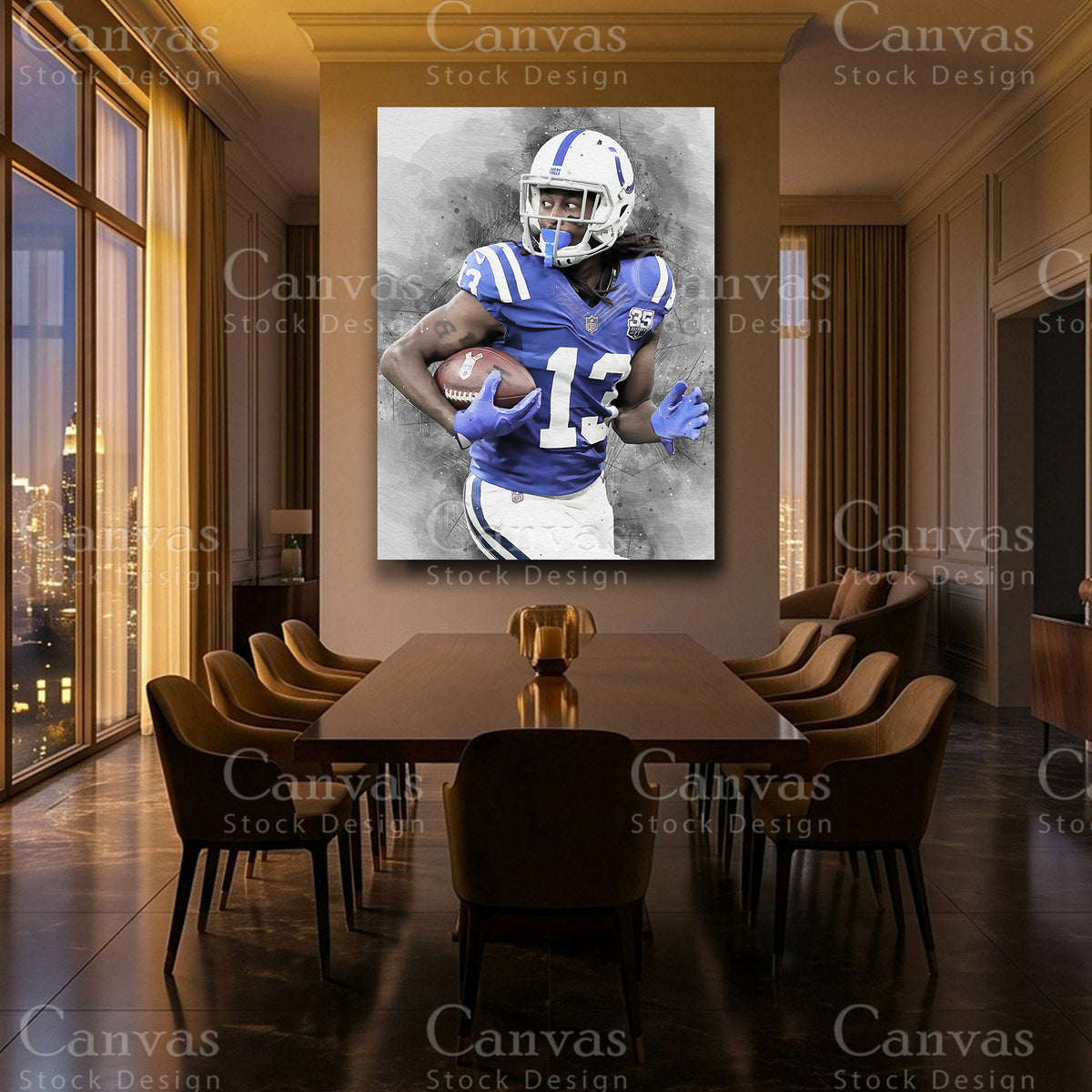 TY Hilton canvas wall art with black floating frame