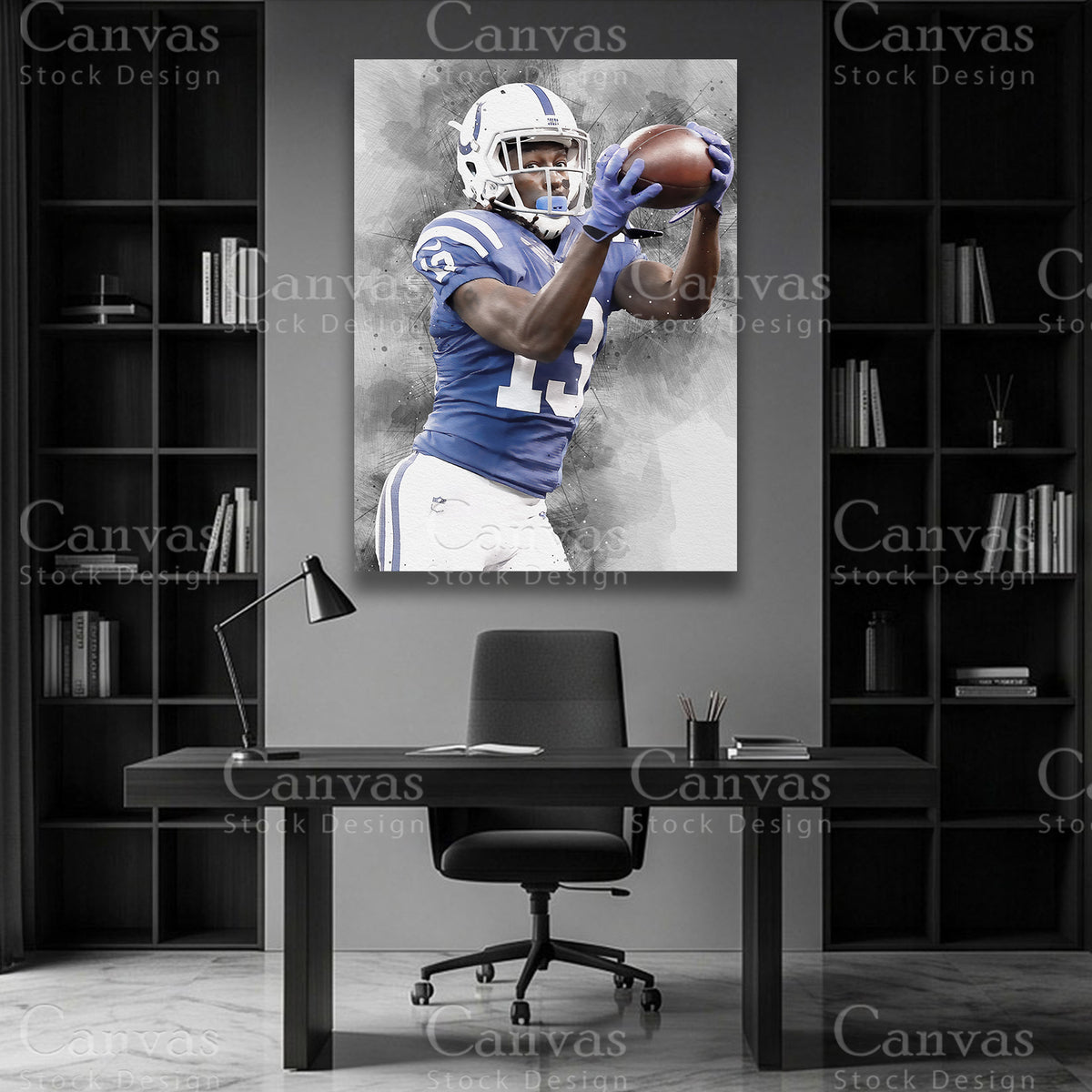 TY Hilton premium NFL wall artwork