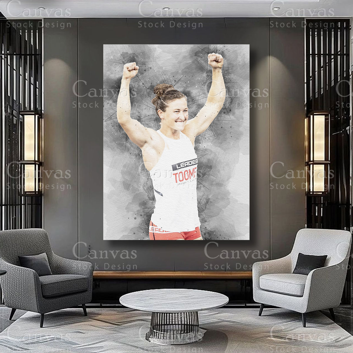 Tia-Clair Toomey athlete wall artwork on premium canvas
