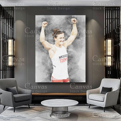Tia-Clair Toomey athlete wall artwork on premium canvas