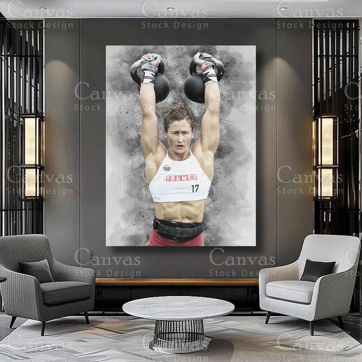 Tia-Clair Toomey Athlete Wall Art on Premium Canvas