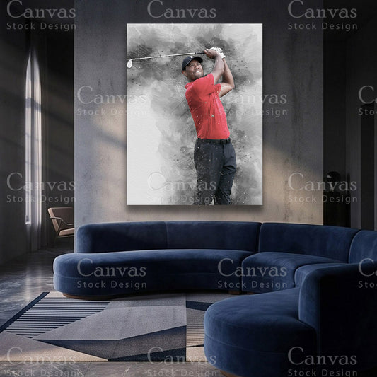 Tiger Woods luxury canvas art