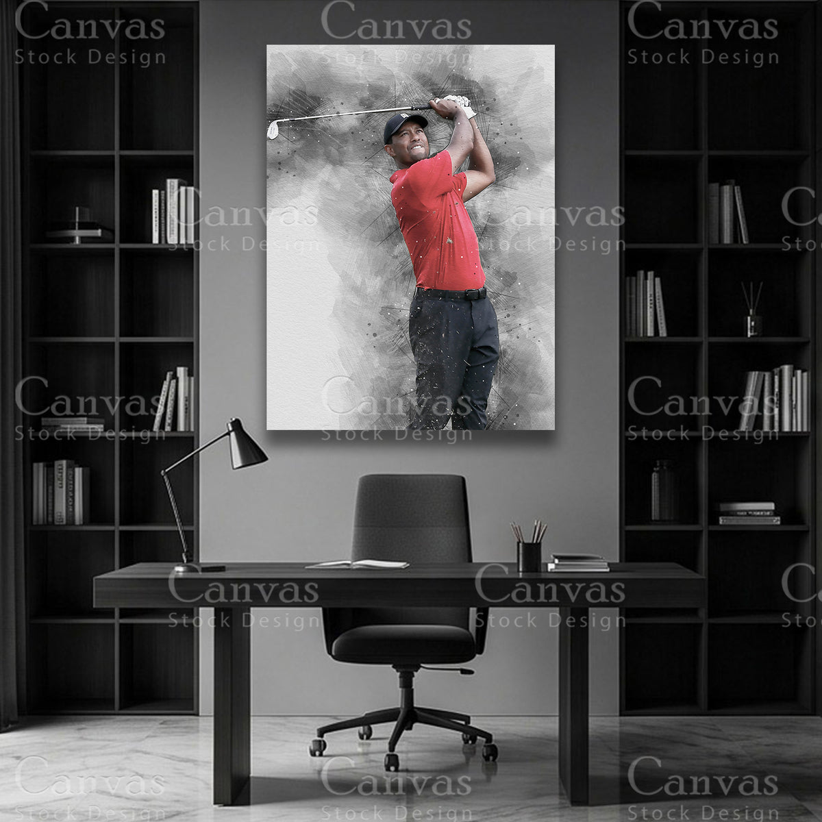 Tiger Woods premium golf wall decor