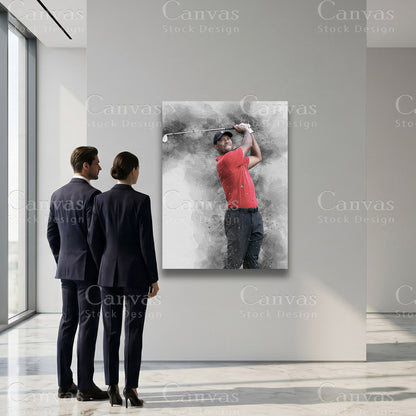 Tiger Woods golf artwork for elegant spaces