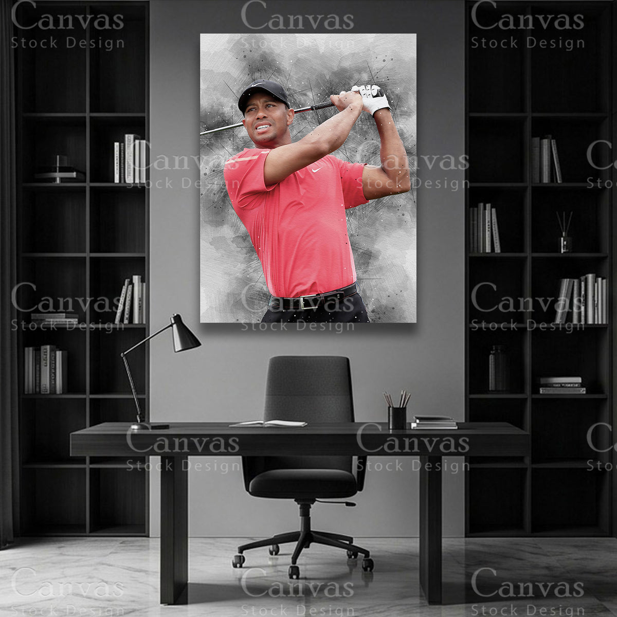 Tiger Woods golf wall decor