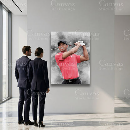 Tiger Woods premium golf wall artwork