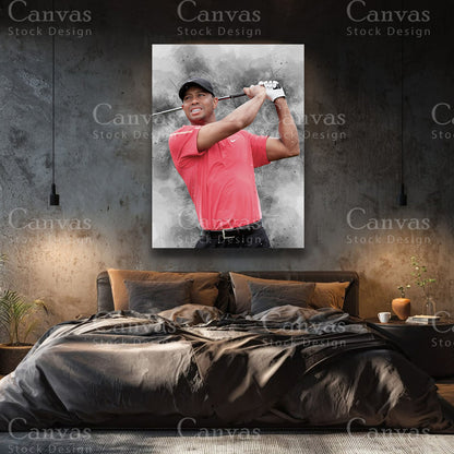 Tiger Woods statement canvas wall art