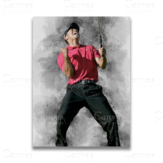 Tiger Woods Canvas Wall Art