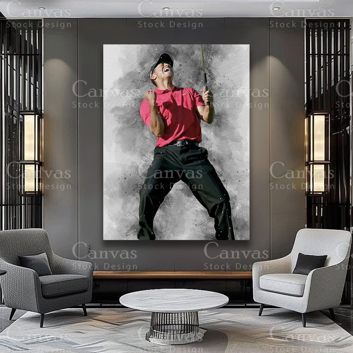 Tiger Woods Canvas Wall Art
