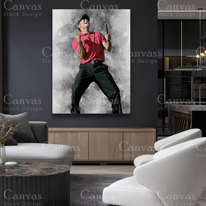 Tiger Woods Canvas Wall Art