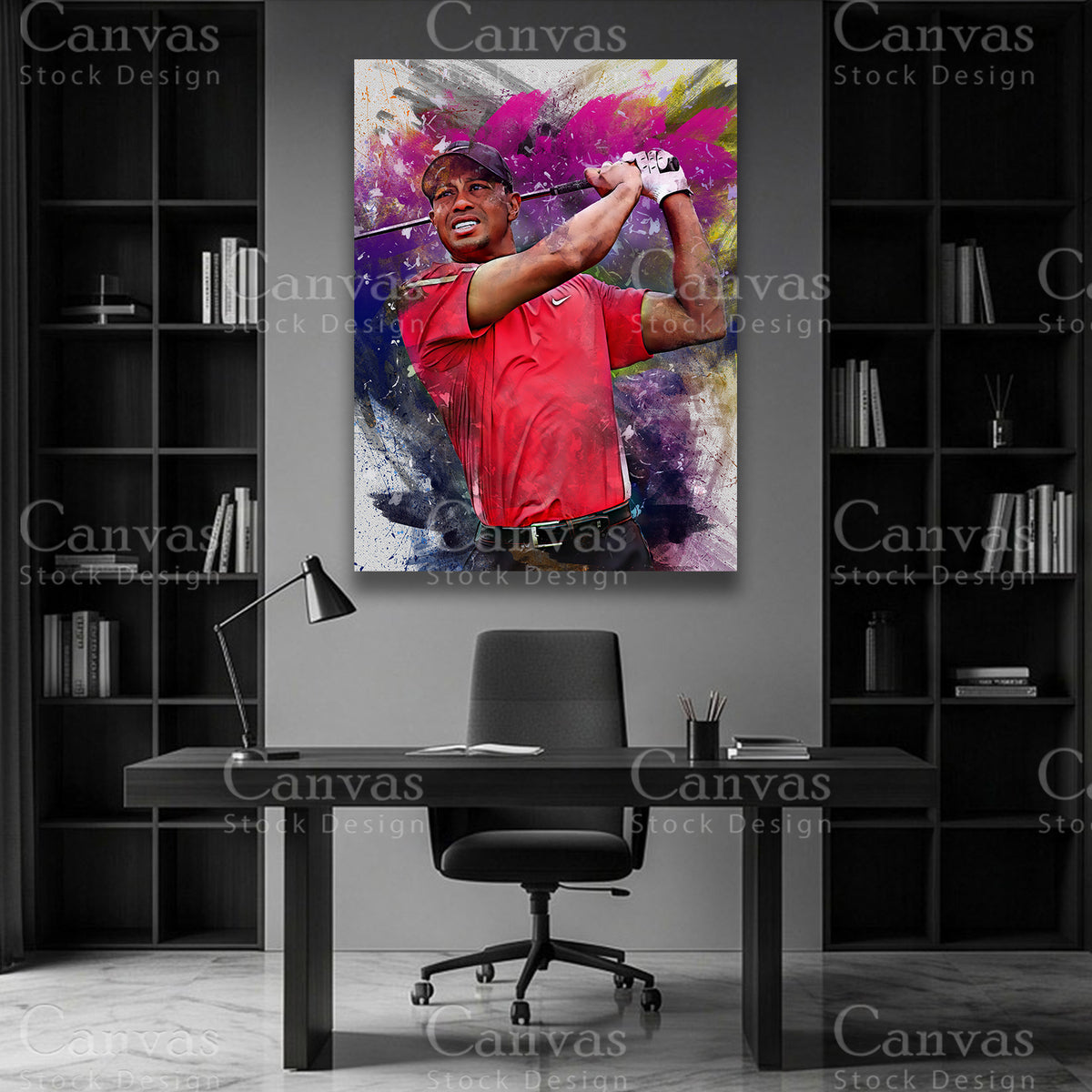 Tiger Woods premium sports wall canvas