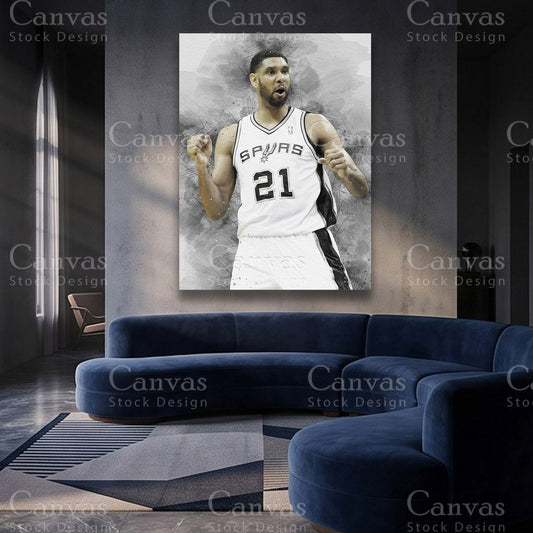 Tim Duncan NBA premium canvas art