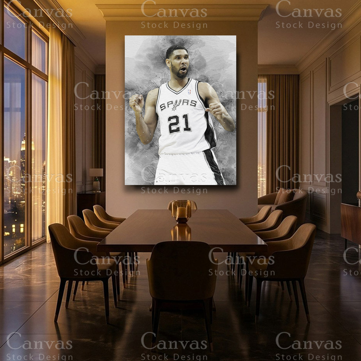 Tim Duncan premium NBA wall decor