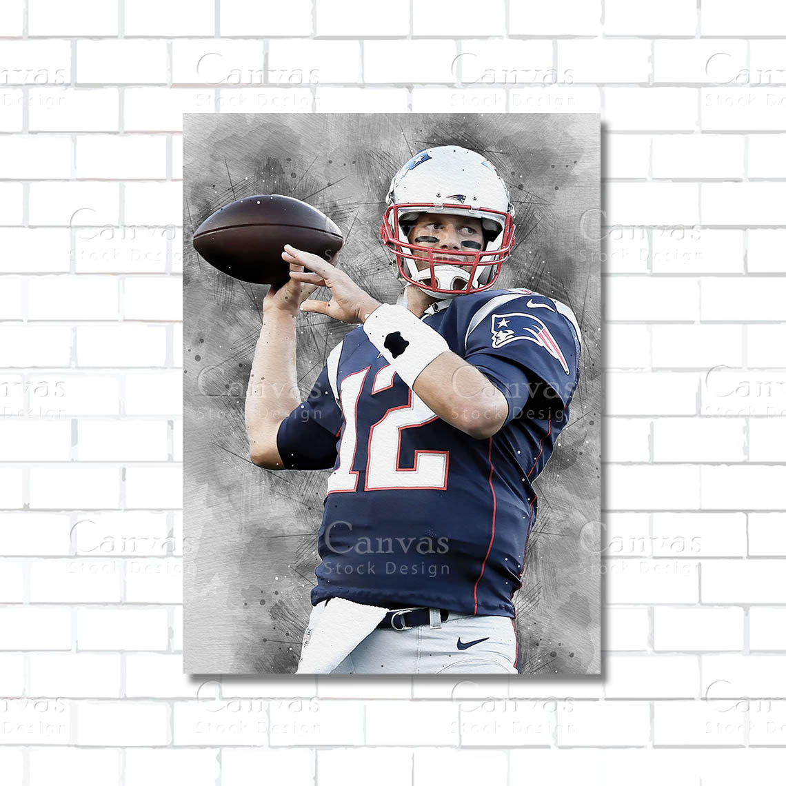 Tom Brady Canvas Wall Art – NFL Quarterback Legend