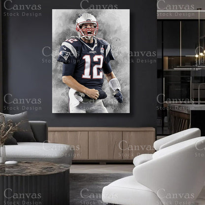 Tom Brady Canvas Artwork for Refined Interiors