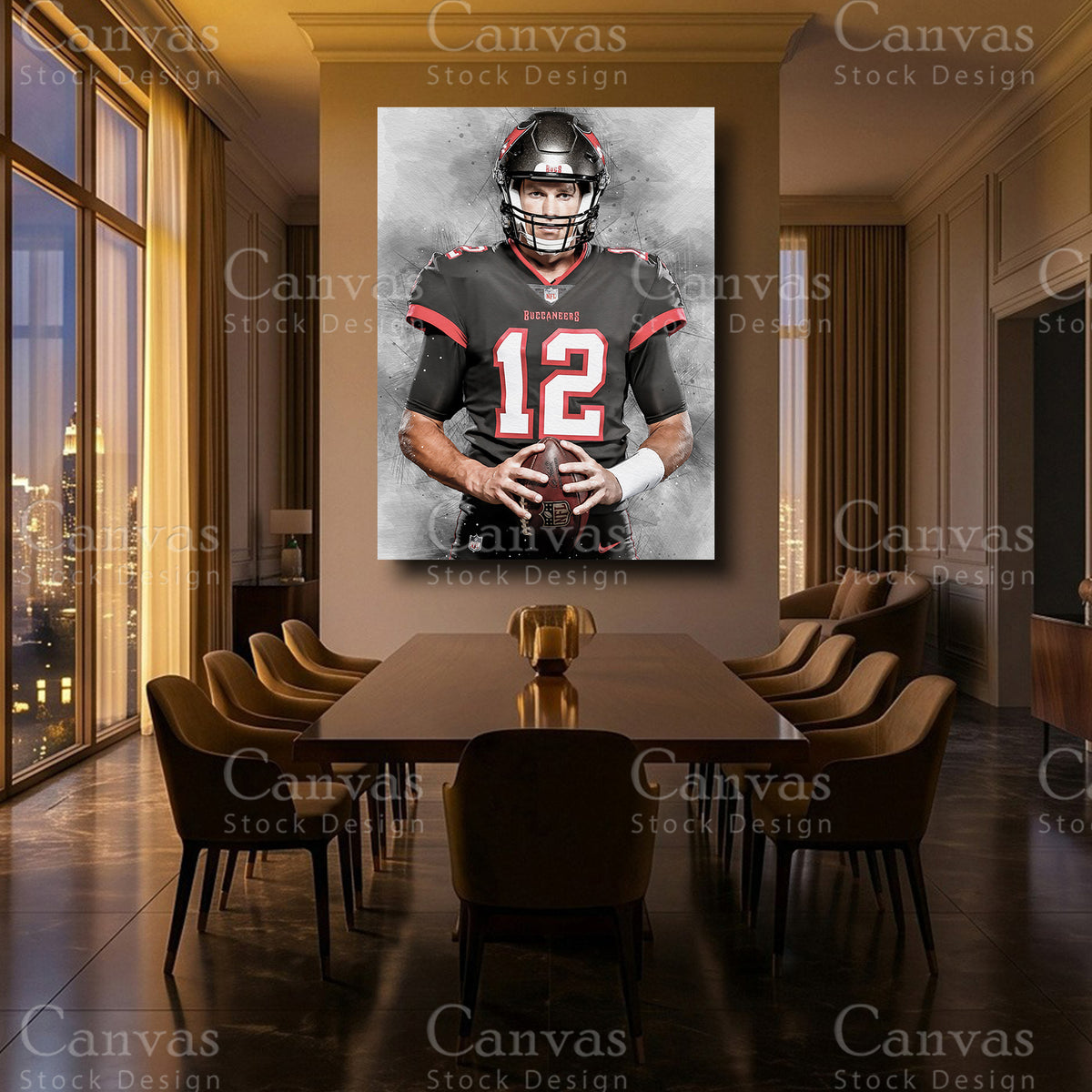 Tom Brady Luxury NFL Canvas Art