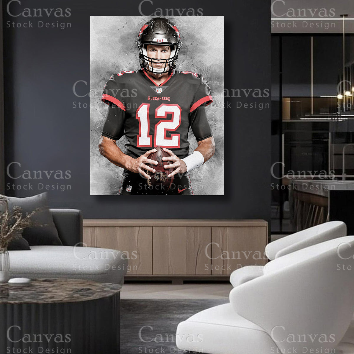 Tom Brady Canvas Artwork for Sophisticated Interiors