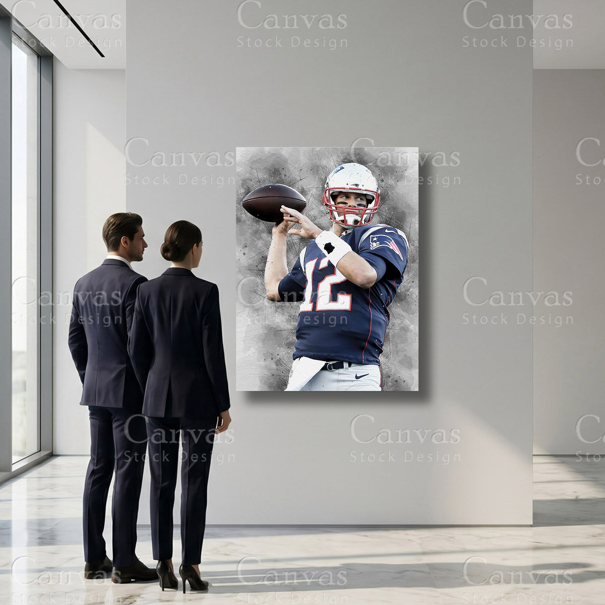 Tom Brady Football Athlete Wall Art