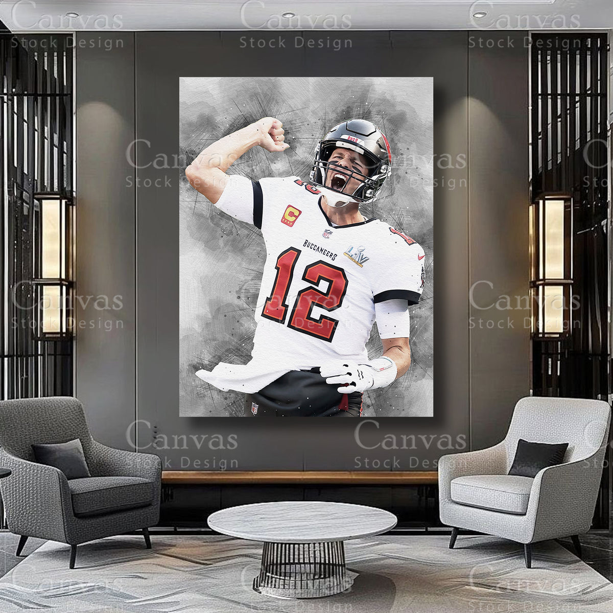 Tom Brady Quarterback Canvas Artwork
