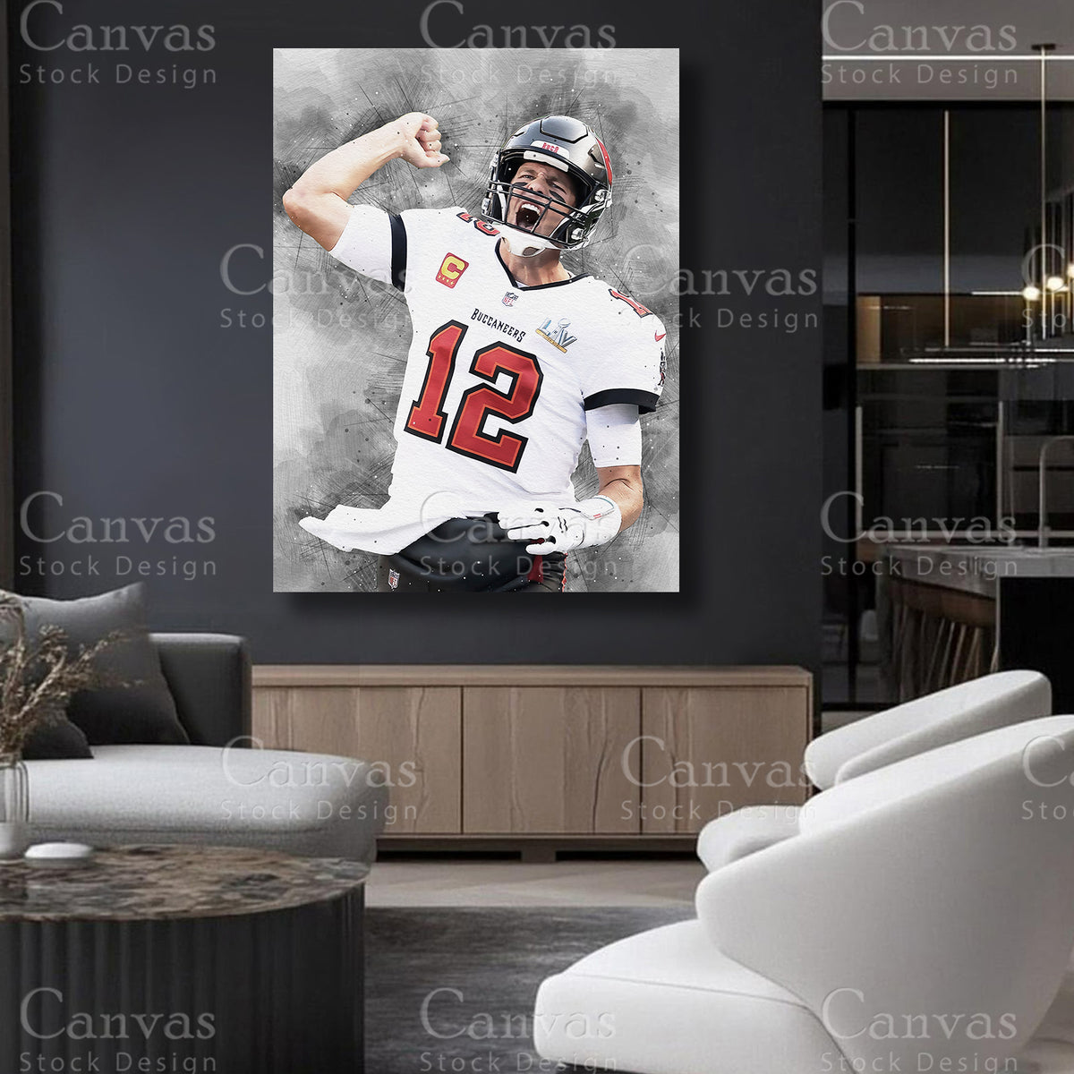 Tom Brady Canvas Artwork for Refined Interiors
