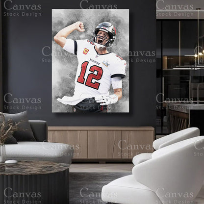 Tom Brady Canvas Artwork for Refined Interiors