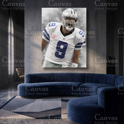 Tony Romo Football Canvas Artwork