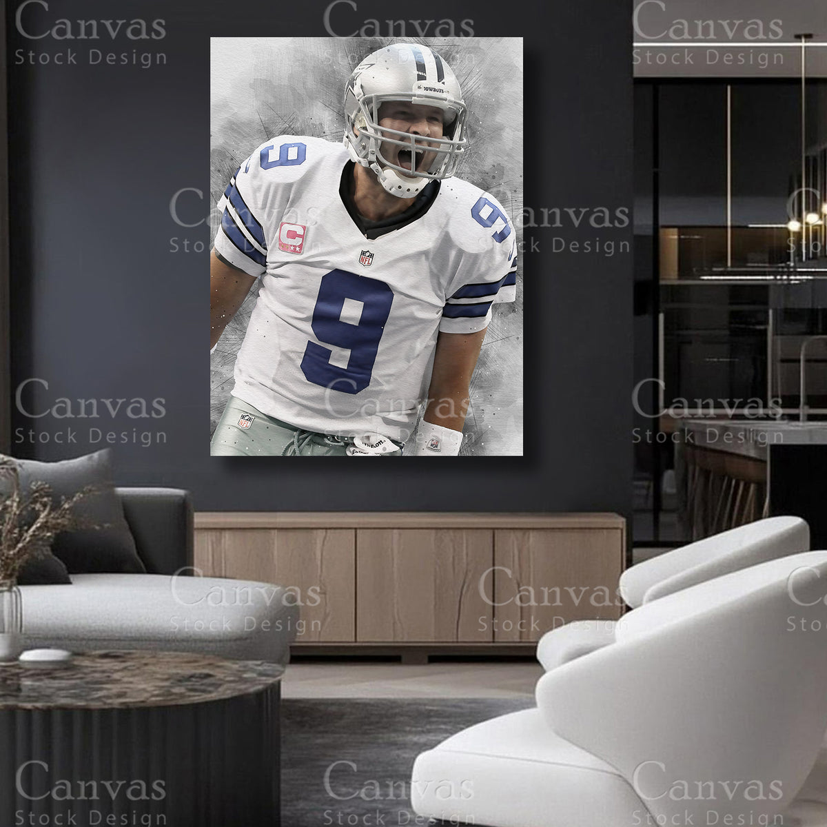 Tony Romo Canvas Art for Refined Interiors