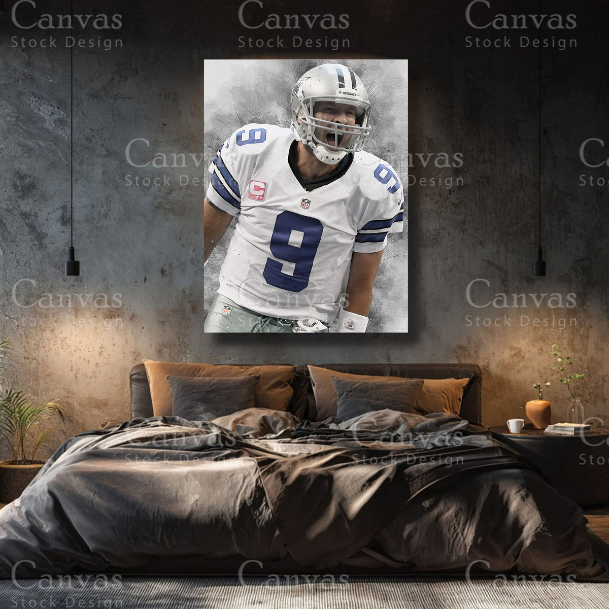 Tony Romo Premium NFL Canvas Wall Art
