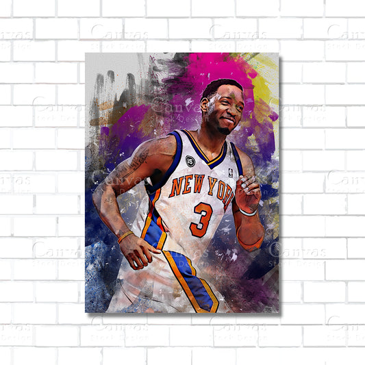 Tracy McGrady NBA basketball canvas wall art – poster print for sports room, man cave, and home decor