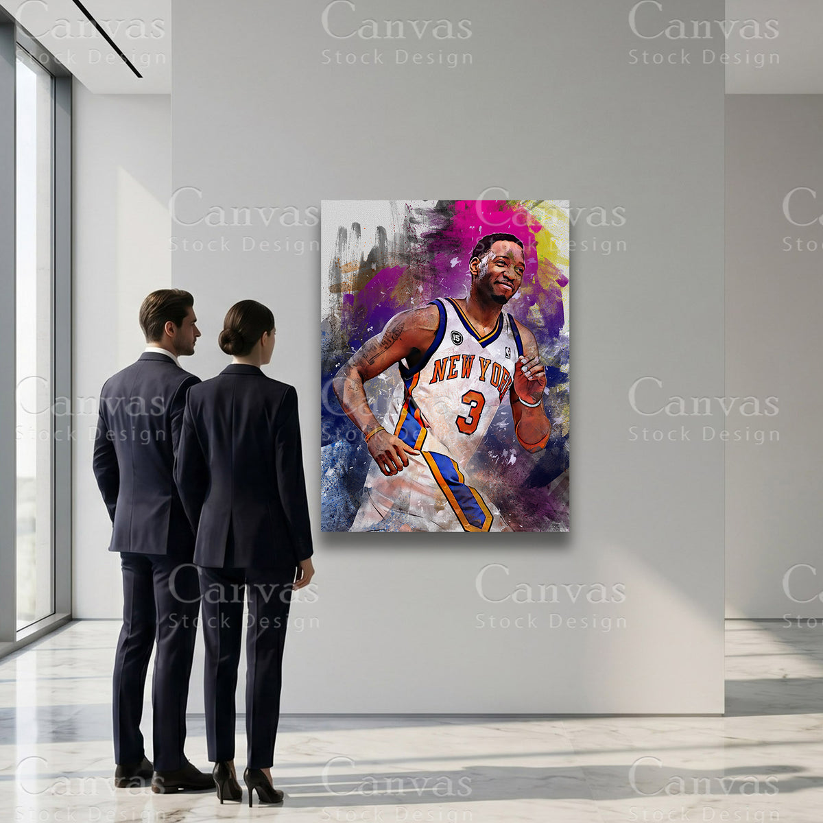 Tracy McGrady sports artwork on canvas