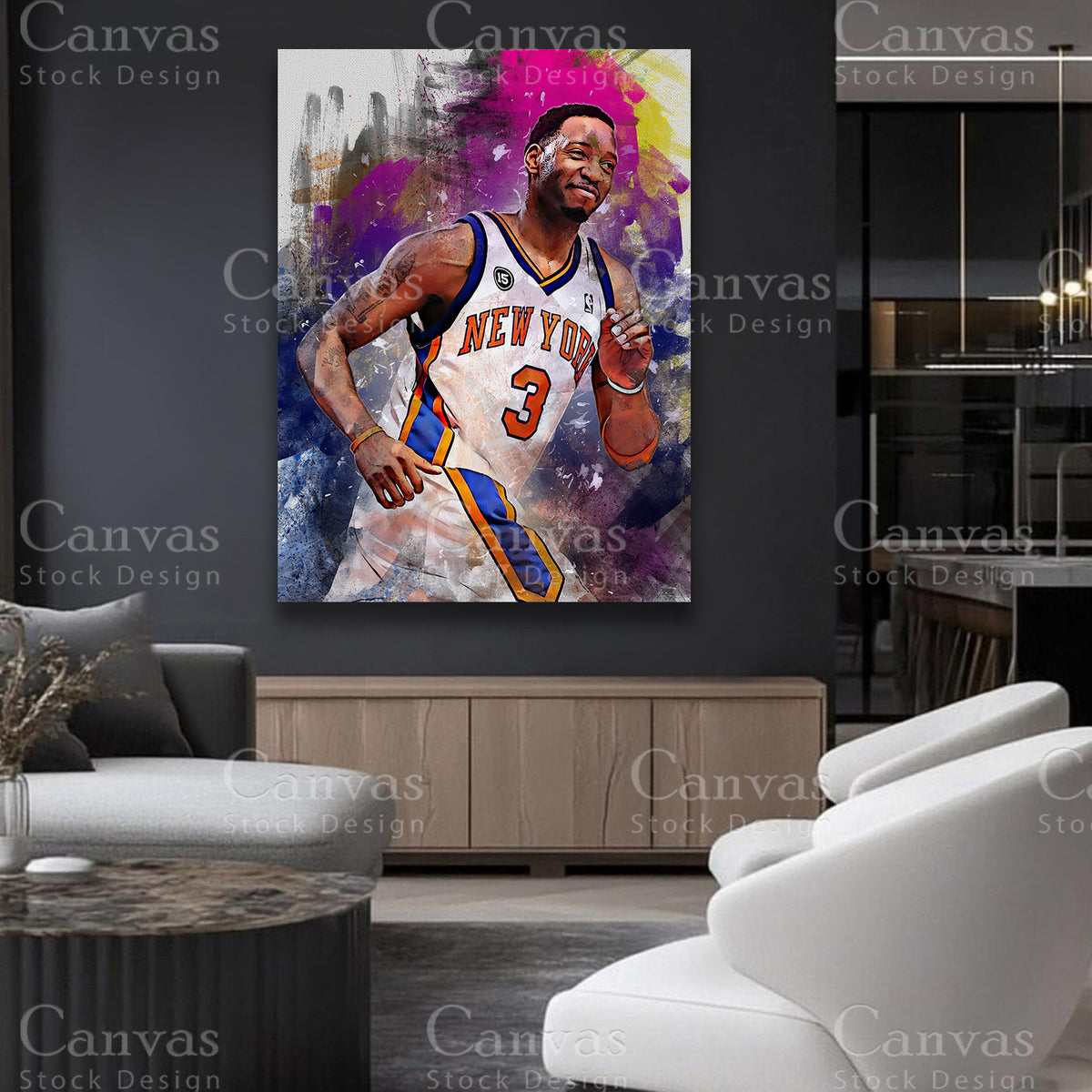 Tracy McGrady canvas wall art with floating frame