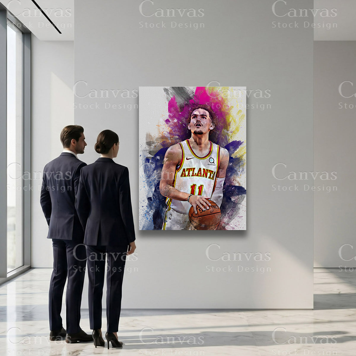Trae Young sports canvas for modern interiors